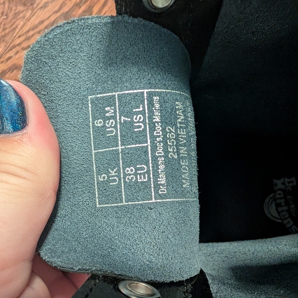 Dr. Martens Purple Glitter Combat Boots - Picture 4 of 4